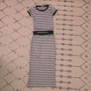 Zara Two-Piece Crop Top and Midi Skirt